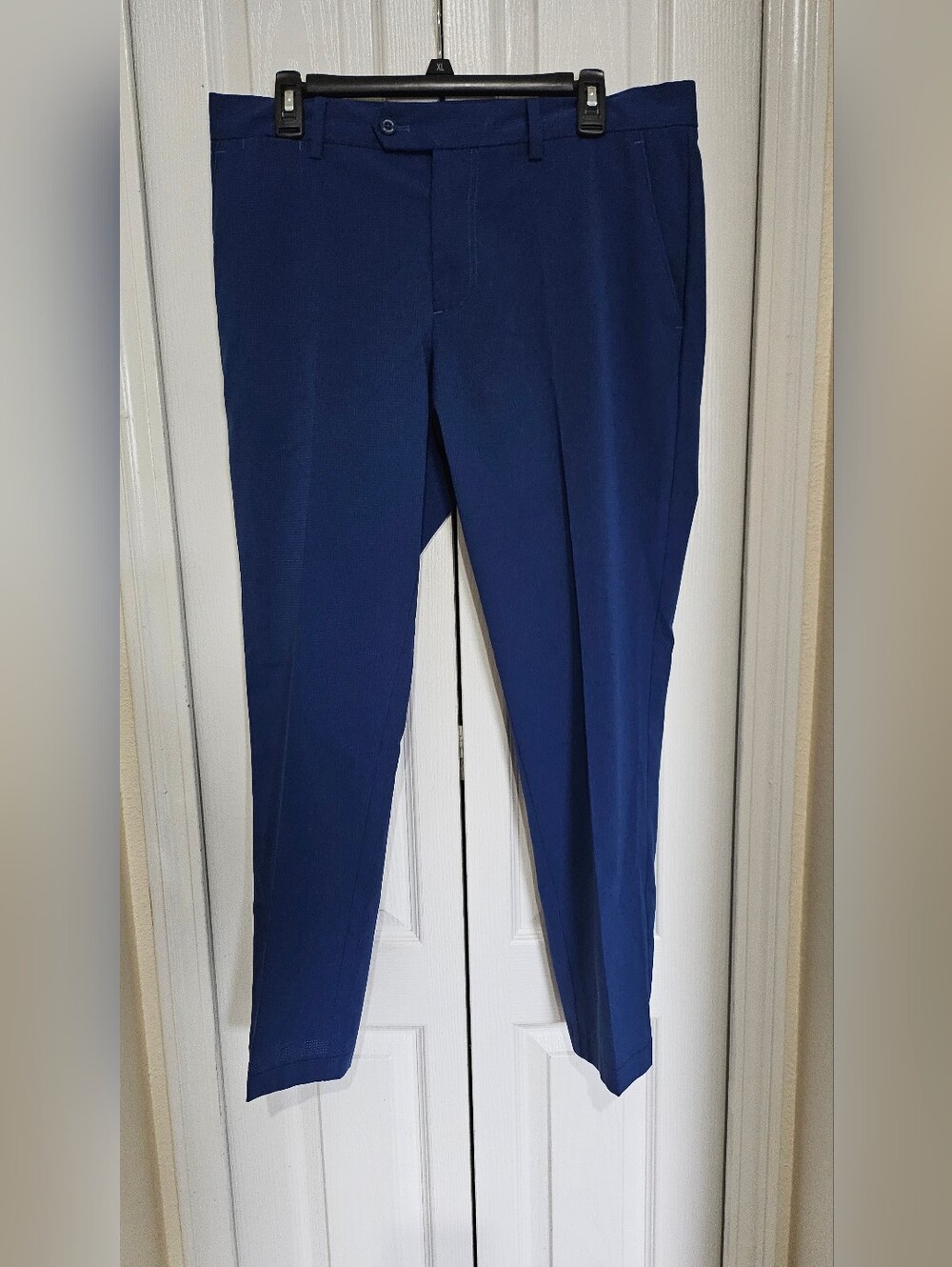 J.Lindeberg Vent Golf Pants Men's Size 32x34 Blue Performance Stretch Flat Front - Picture 2 of 12